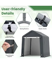Akiudex 6 x 6.5 Feet Portable Motorcycle Outdoor Storage Shelter