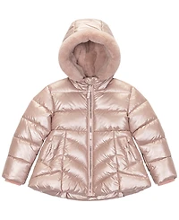 S Rothschild & Co Toddler Little Girls Metallic Quilted Jacket