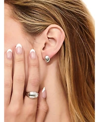 Devata Dome Stud Earrings in Sterling Silver