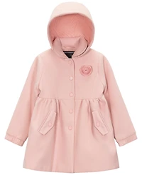 S Rothschild & Co Toddler and Little Girls Rosette Hooded Dress Coat