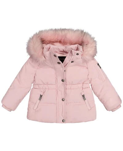S Rothschild & Co Toddler and Little Girls Velvet Touch Parka