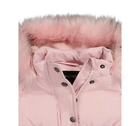 S Rothschild & Co Toddler and Little Girls Velvet Touch Parka