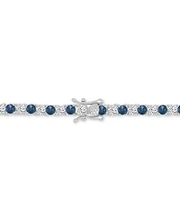 Round-Cut Cubic Zirconia Bracelet Sterling Silver