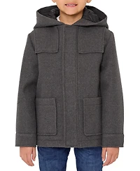S Rothschild & Co Toddler and Little Boys Faux Wool Hooded Jacket
