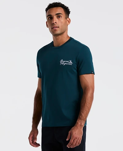 Original Penguin Men's Graphic Poker Scene Short Sleeve Jersey T-Shirt