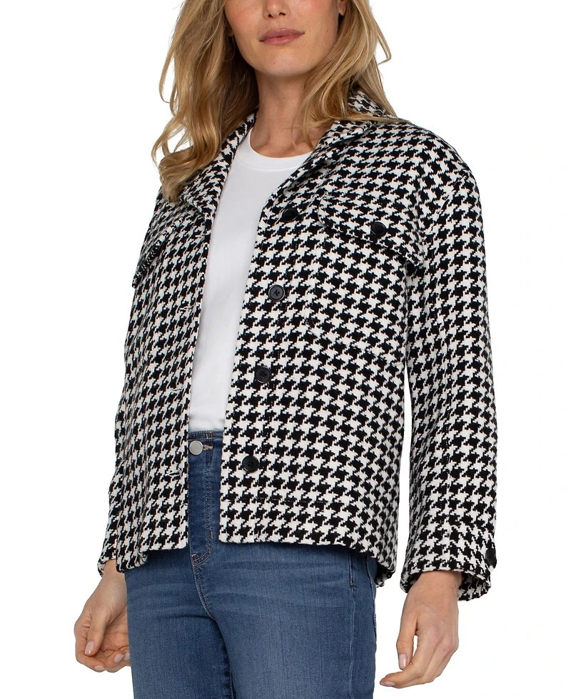Liverpool Los Angeles Petite Boxy Notch Collar Shacket