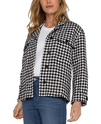 Liverpool Los Angeles Petite Boxy Notch Collar Shacket