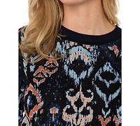 Liverpool Los Angeles Petite Dropped Shoulder Jacquard Sweater