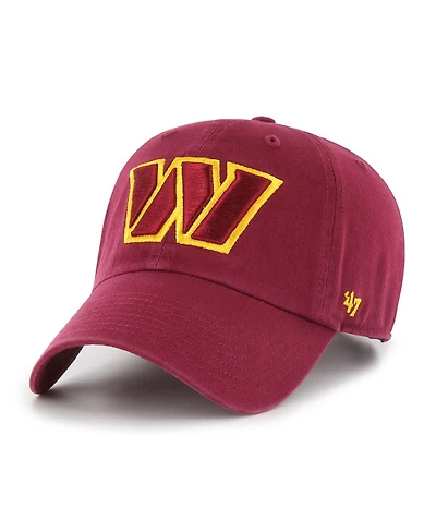 '47 Brand Men's Burgundy Washington Commanders Cleanup Adjustable Hat