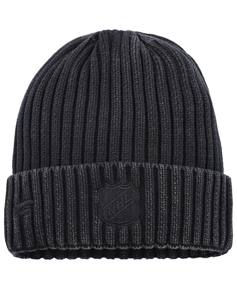 Fanatics Men's Black Pittsburgh Penguins Authentic Pro Road Cuffed Knit Hat