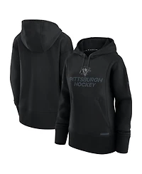 Fanatics Women's Black Pittsburgh Penguins Authentic Pro Road Pullover Hoodie