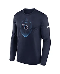 Nike Men's Navy Tennessee Titans Icon Legend Performance Long Sleeve T-Shirt
