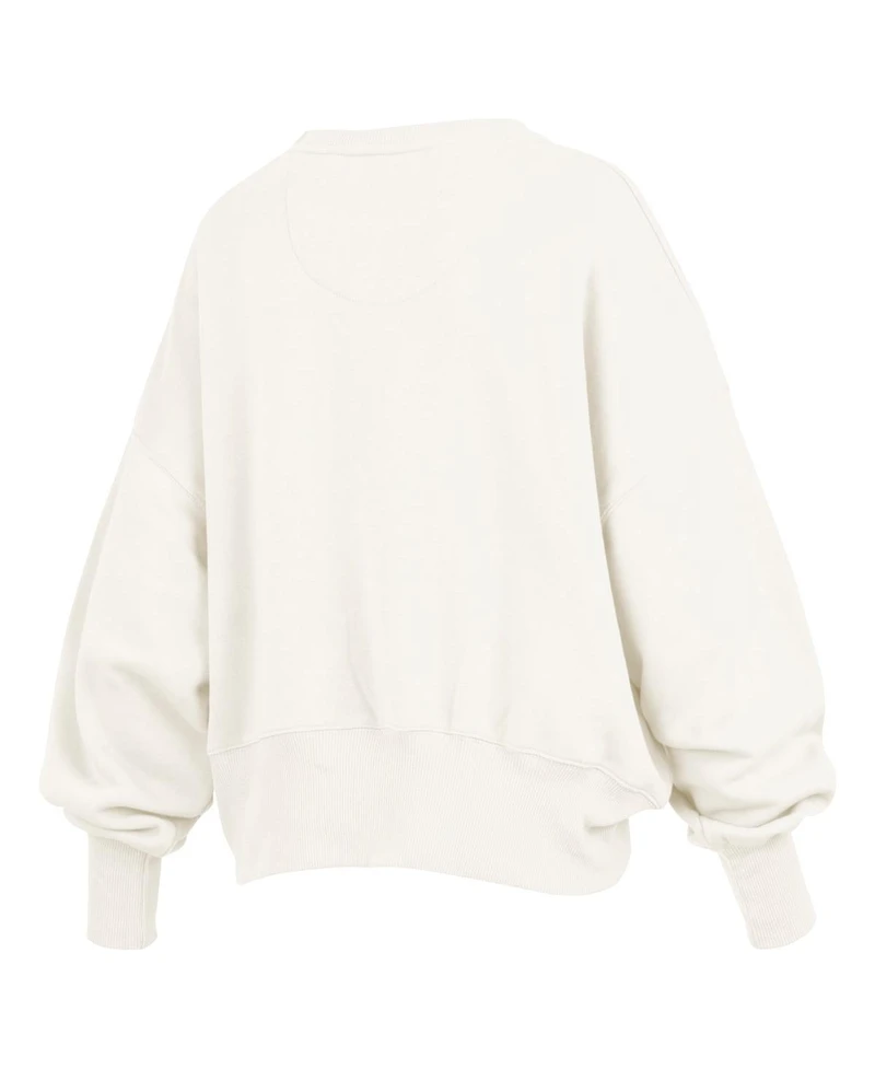 Pressbox Women's Cream Kentucky Wildcats Chelsea Oversized Pullover Sweatshirt