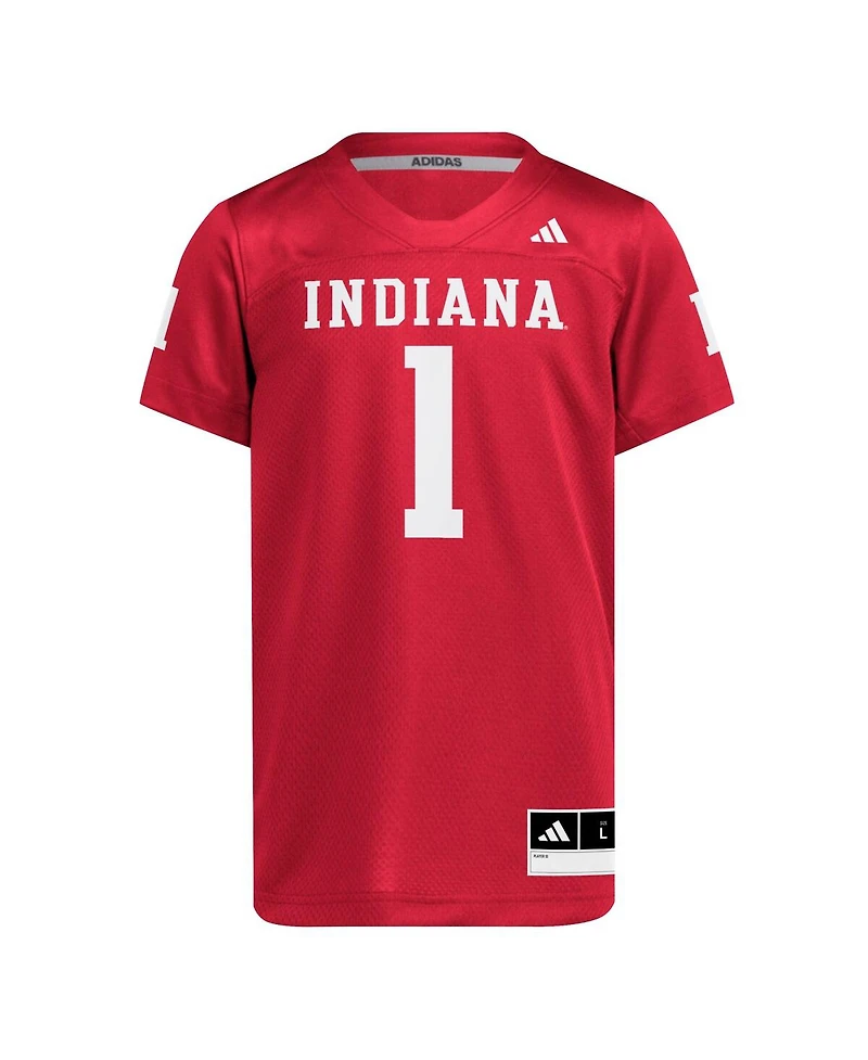 Adidas Big Boys and Girls Crimson Indiana Hoosiers Replica Jersey