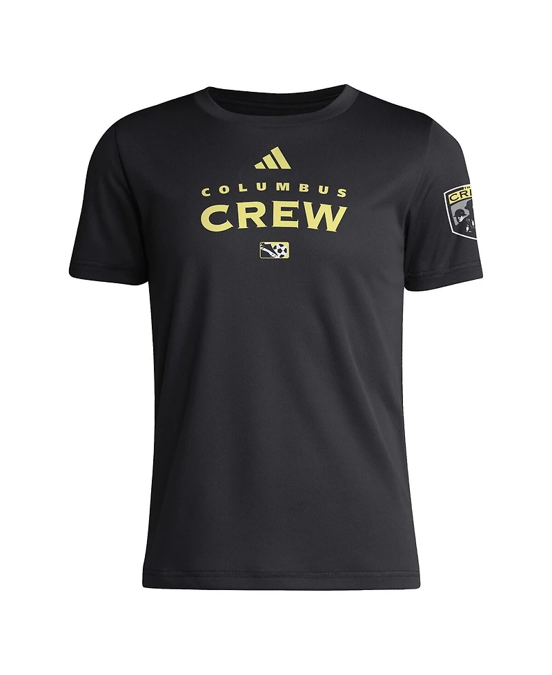 Adidas Big Boys and Girls Black Columbus Crew 2025 Archive Collection Jersey Hook T-Shirt
