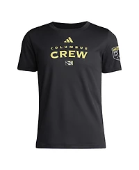 Adidas Big Boys and Girls Black Columbus Crew 2025 Archive Collection Jersey Hook T-Shirt