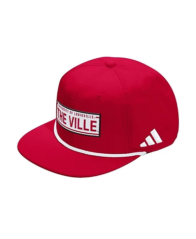 Adidas Men's and Women's Red Louisville Cardinals Locker Room Rope Adjustable Hat