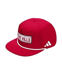 Adidas Men's and Women's Red Louisville Cardinals Locker Room Rope Adjustable Hat