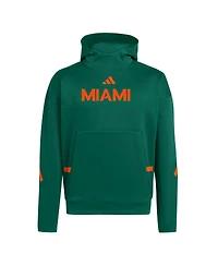 Adidas Men's Green Miami Hurricanes Z.n.e. Pullover Hoodie