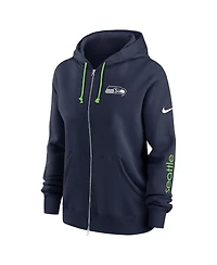 Nike Women's College Navy Seattle Seahawks Plus Phoenix Full-Zip Hoodie