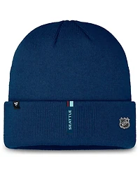 Fanatics Men's Deep Sea Blue Seattle Kraken Authentic Pro Cuffed Knit Hat