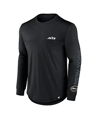 Fanatics Men's Black New York Jets Blackout Long Sleeve T-Shirt