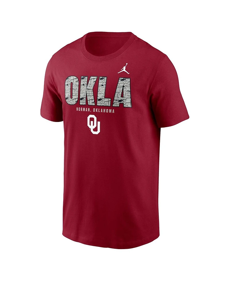 Jordan Men's Crimson Oklahoma Sooners Campus Local T-Shirt