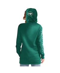 G-iii 4Her by Carl Banks Women's Green New York Jets Extra Inning Pullover Hoodie