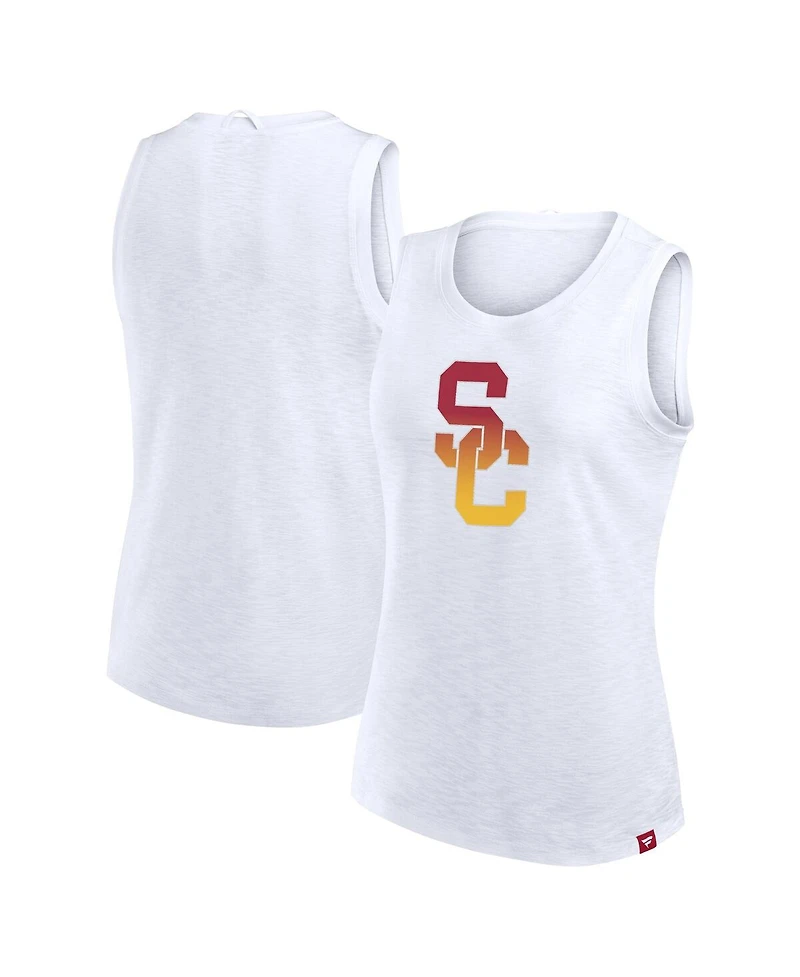 Fanatics Women's White Usc Trojans Activate Slub Tank Top