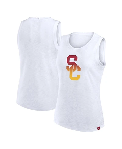 Fanatics Women's White Usc Trojans Activate Slub Tank Top