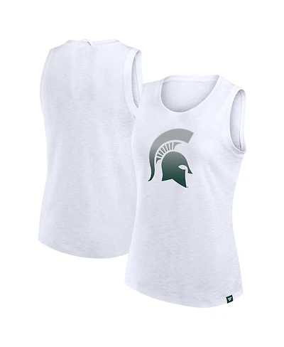 Fanatics Women's White Michigan State Spartans Activate Slub Tank Top