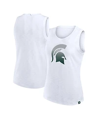 Fanatics Women's White Michigan State Spartans Activate Slub Tank Top
