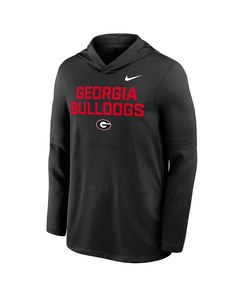 Nike Men's Georgia Bulldogs 2025 Sideline Performance Long Sleeve Hoodie T-Shirt