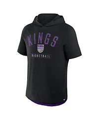 Fanatics Men's Black Sacramento Kings Pass Legend Raglan Hoodie T-Shirt