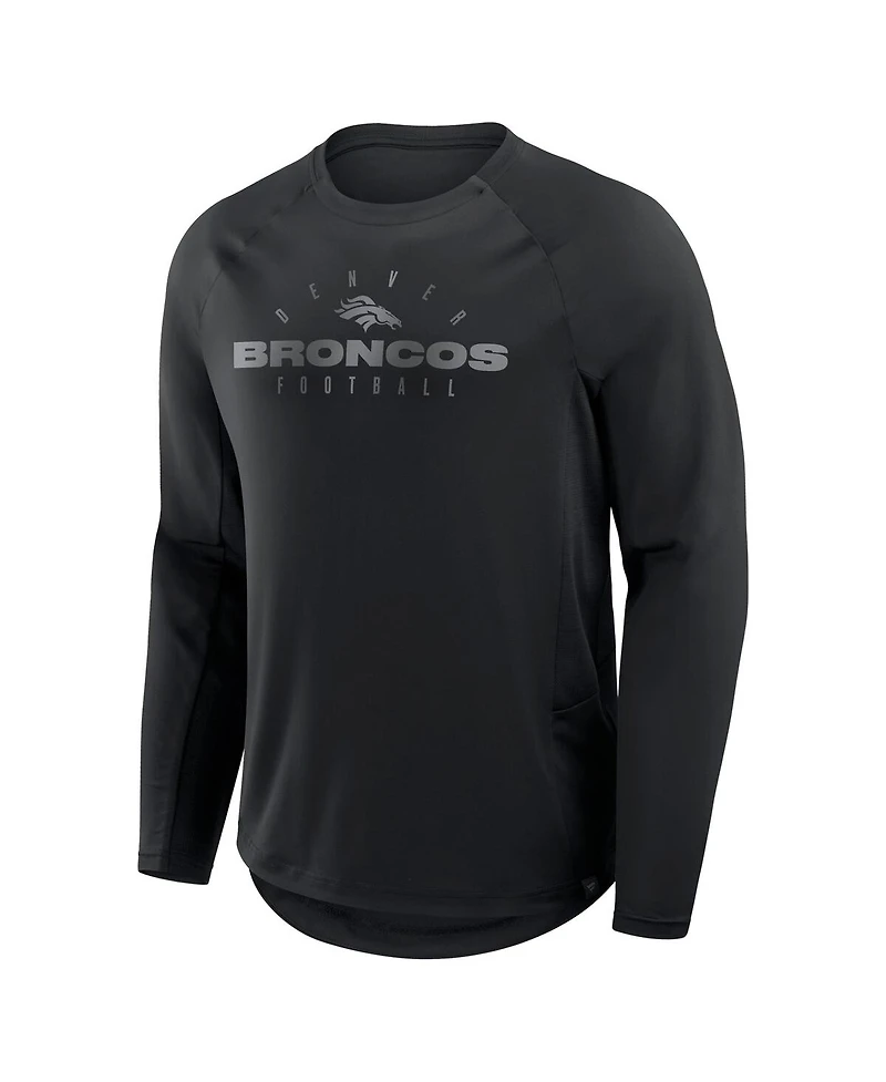 Fanatics Men's Black Denver Broncos Coverage Scheme Long Sleeve T-Shirt