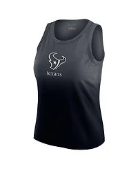 Wear by Erin Andrews Women's x Gracie Hunt Navy Houston Texans Ombre Tank Top