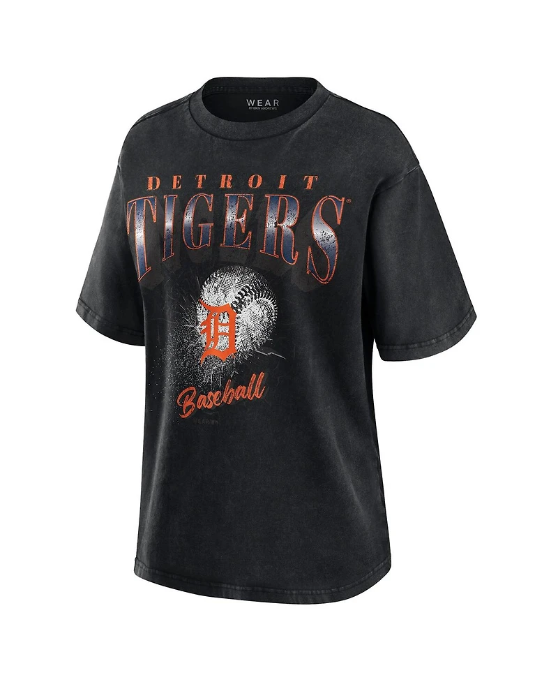 Wear by Erin Andrews Women's Charcoal Detroit Tigers Oversized Boyfriend T-Shirt