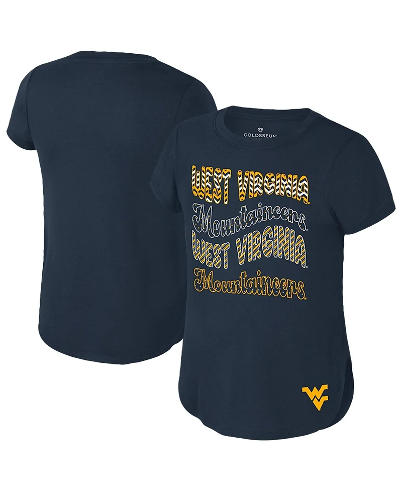 Colosseum Big Boys and Girls Navy West Virginia Mountaineers Rogan T-Shirt