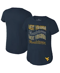 Colosseum Big Boys and Girls Navy West Virginia Mountaineers Rogan T-Shirt