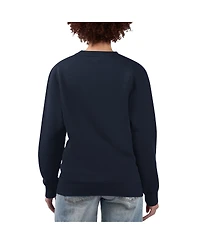 G-iii 4Her by Carl Banks Women's Navy Milwaukee Brewers Flowers Graphic Pullover Sweatshirt