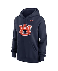 Nike Women's Navy Auburn Tigers Wordmark Club Fleece Pullover Hoodie