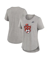 Nike Women's Heather Gray Auburn Tigers Legacy Primary Logo Tri-Blend T-Shirt