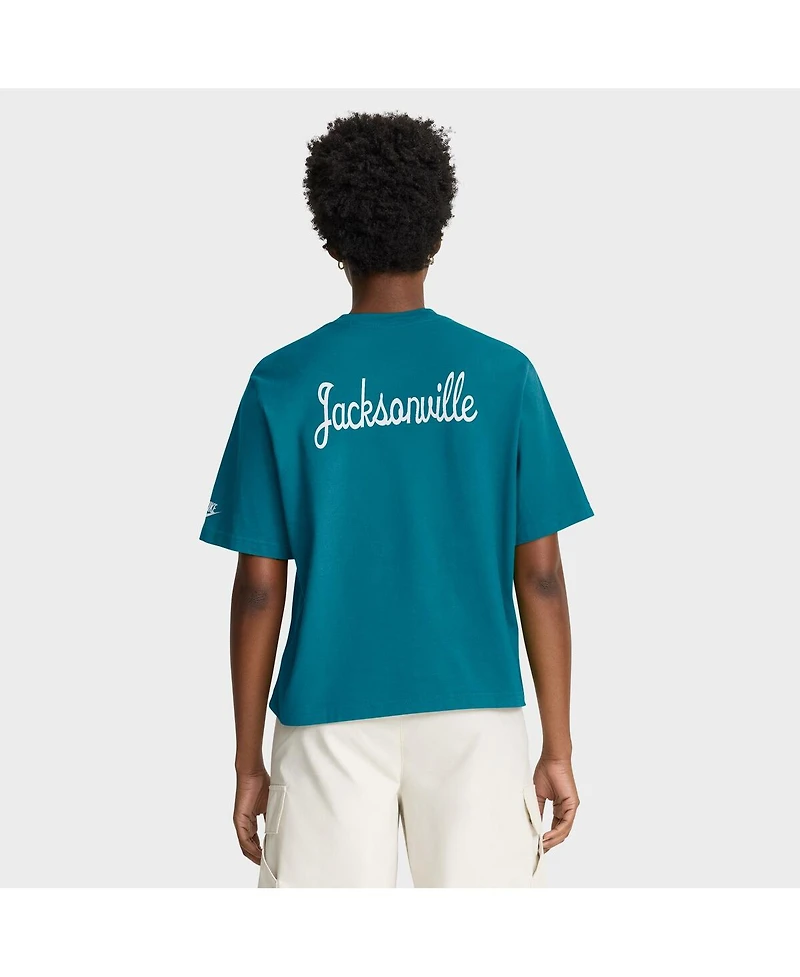 Nike Women's Teal Jacksonville Jaguars Rewind Pocket Boxy T-Shirt