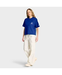 Nike Women's Navy New England Patriots Rewind Pocket Boxy T-Shirt