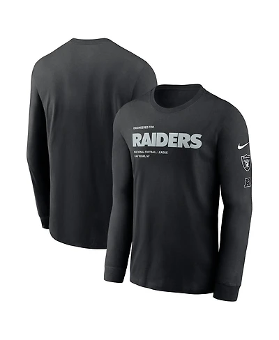 Nike Men's Black Las Vegas Raiders Play to Win Essential Long Sleeve T-Shirt
