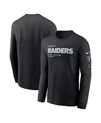Nike Men's Black Las Vegas Raiders Play to Win Essential Long Sleeve T-Shirt