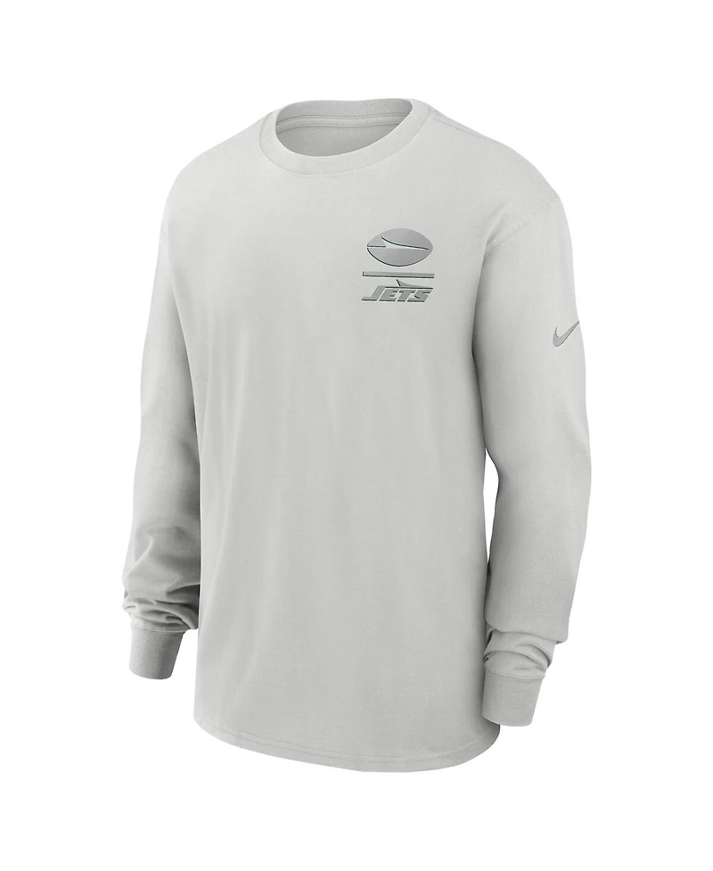 Nike Men's Gray New York Jets Essential Heavy Max90 Long Sleeve T-Shirt