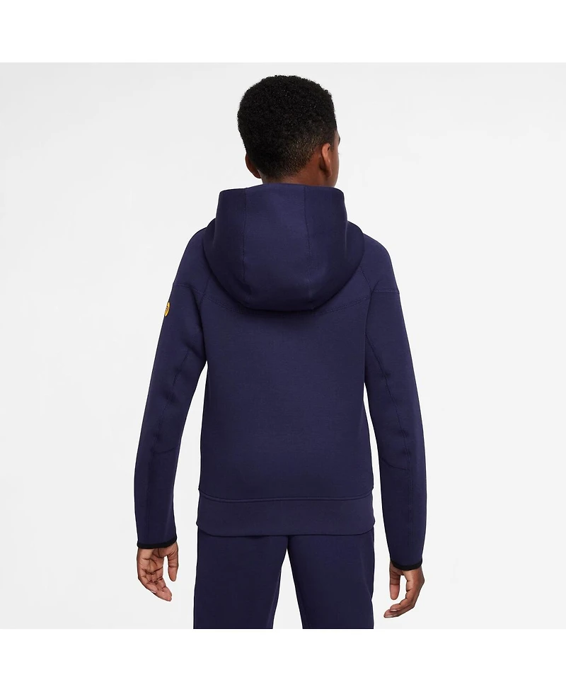 Nike Big Boys and Girls Purple Barcelona 2025/26 Tech Fleece Full-Zip Hoodie