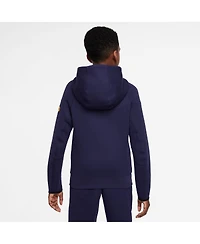 Nike Big Boys and Girls Purple Barcelona 2025/26 Tech Fleece Full-Zip Hoodie