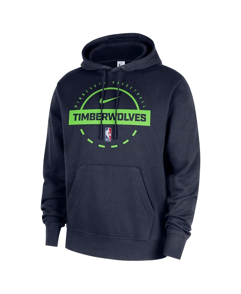 Nike Men's Navy Minnesota Timberwolves 2025/26 Authentic Practice Club Pullover Hoodie